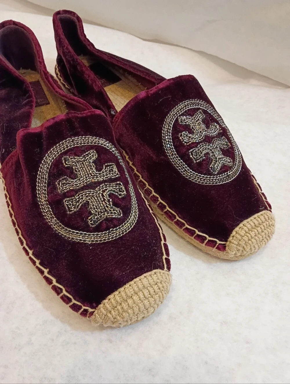 Tory Burch velvet Women's espadrilles Size 9.5